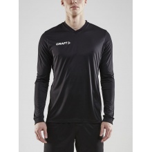 Craft Sport-Langarmshirt (Trikot) Squad Solid - hohe Elastizität, ergonomisches Design - schwarz Herren
